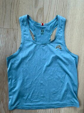 Tracksmith Twilight Crop Tank Blue XS